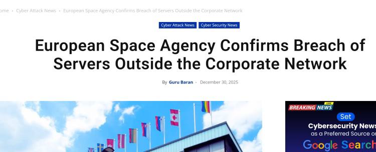 欧洲航天局遭黑客入侵 超200GB数据被窃引关注-棋牌策略-棋牌外挂论坛